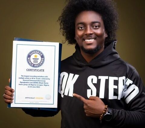 Ogungbadero and 29 others set Guinness World Record for longest recording sessionNNN 480x570 1